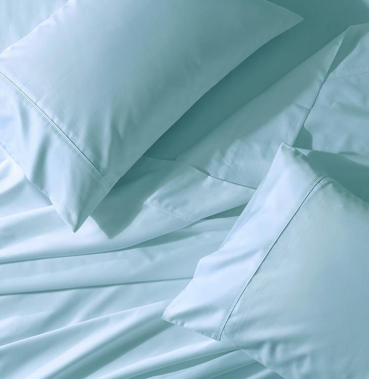 Crisp & Cool Percale Sheet Set - Extra Deep Fitted (22-Inches)-Abripedic-Queen-Sea-Egyptian Linens