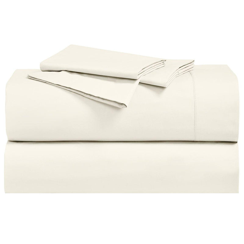 Abripedic Percale Pillowcases (Pair)-Egyptian Linens-Standard Pillowcases Pair-Ivory-Egyptian Linens