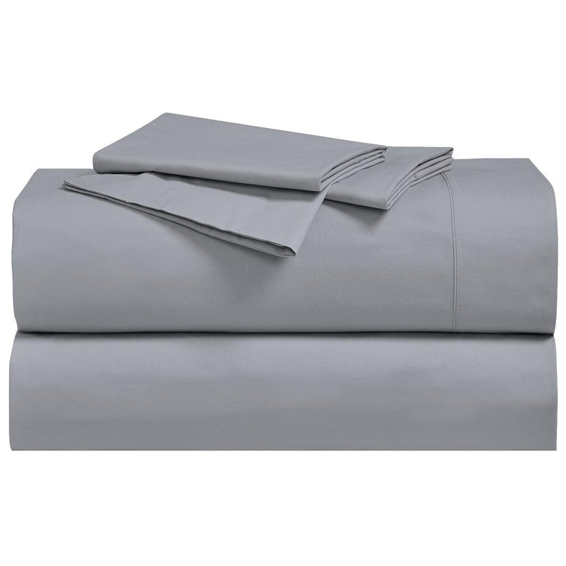 Abripedic Percale Pillowcases (Pair)-Egyptian Linens-Standard Pillowcases Pair-Gray-Egyptian Linens