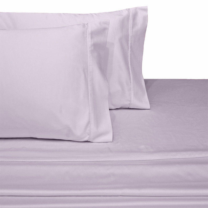 Attached Waterbed Sheet Set Solid 450 Thread Count-Royal Tradition-Super Single Waterbed-Lilac-Egyptian Linens