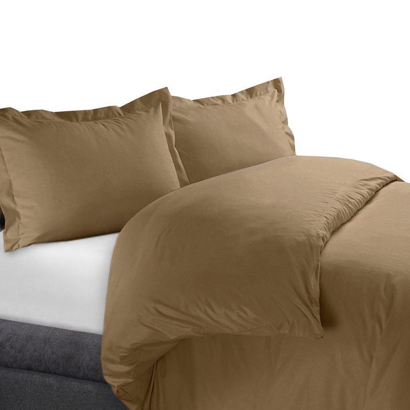 Duvet Cover Set 450 Thread Count-Royal Tradition-Full/Queen-Taupe-Egyptian Linens