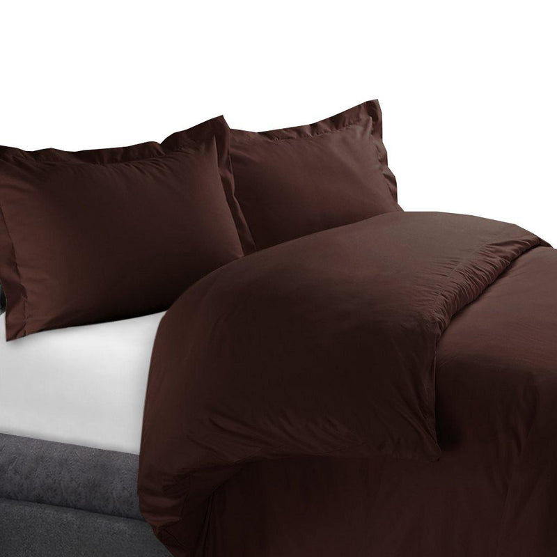 Duvet Cover Set 450 Thread Count-Royal Tradition-Full/Queen-Chocolate-Egyptian Linens