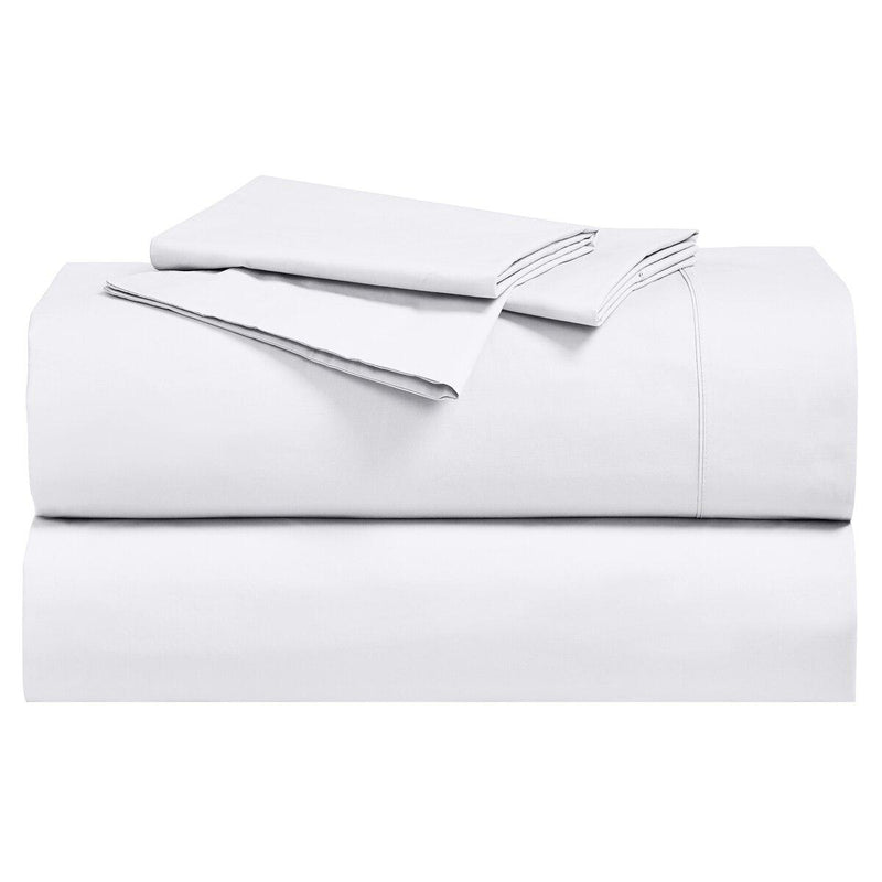 Percale Sheet Set - 250 Thread Count-Royal Tradition-Twin XL-White-Egyptian Linens