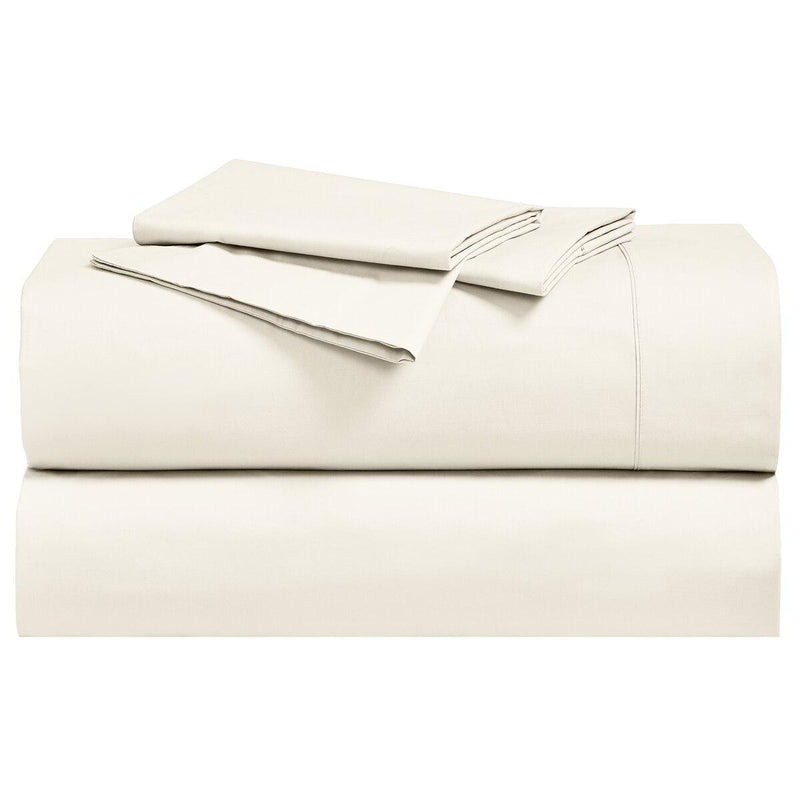 Percale Sheet Set - 250 Thread Count-Royal Tradition-Twin XL-Ivory-Egyptian Linens