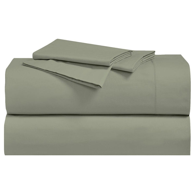 Percale Sheet Set - 250 Thread Count-Royal Tradition-Twin XL-Sage-Egyptian Linens