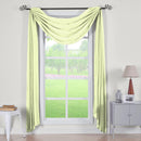 Abri Rod Pocket Crushed Sheer Curtain Panel (Single)-Royal Tradition-50 x 216" Scarf-Spring Green-Egyptian Linens