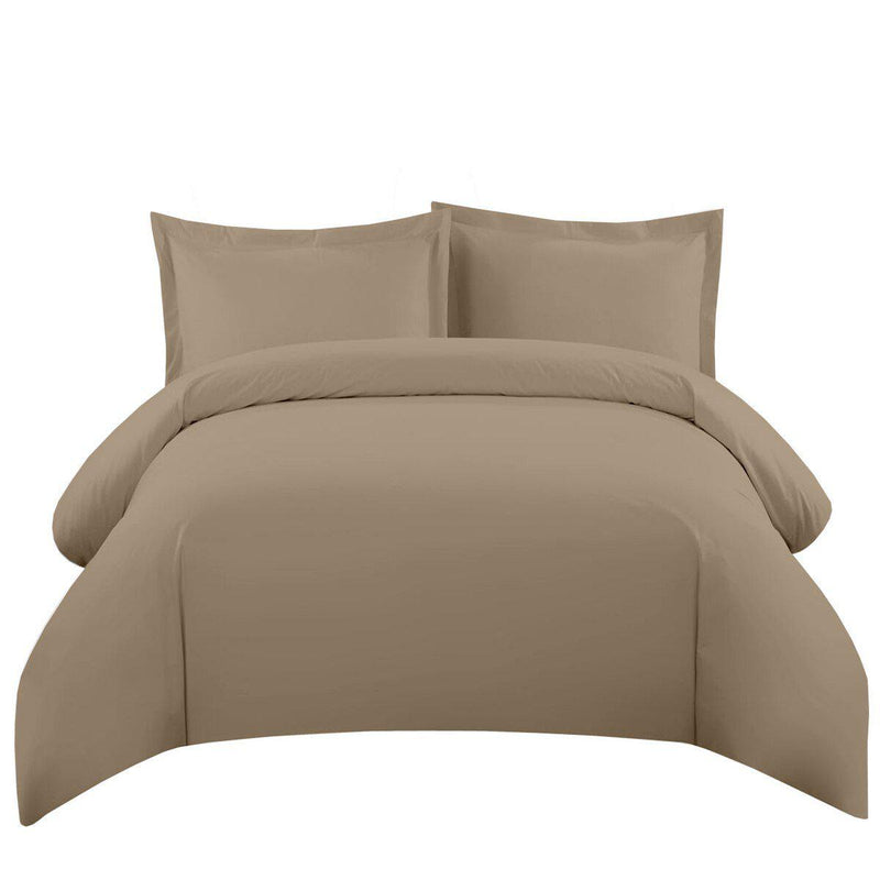 Duvet Cover Set 550 Thread Count-Royal Tradition-Twin/Twin XL-Taupe-Egyptian Linens