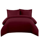 Duvet Cover Set 550 Thread Count-Royal Tradition-Full/Queen-Burgundy-Egyptian Linens