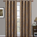 Savanna Inspired Jacquard Curtains Grommet Panels (Set of 2)-Royal Tradition-104 x 96" Pair-Gold-Egyptian Linens