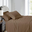Split Queen Sheet Set Stripe 608 Thread Count-Egyptian Linens-TAUPE-Egyptian Linens