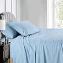 Flex Top California King Sheet Set - 608 Damask Stripe-Royal Tradition-Blue-Egyptian Linens