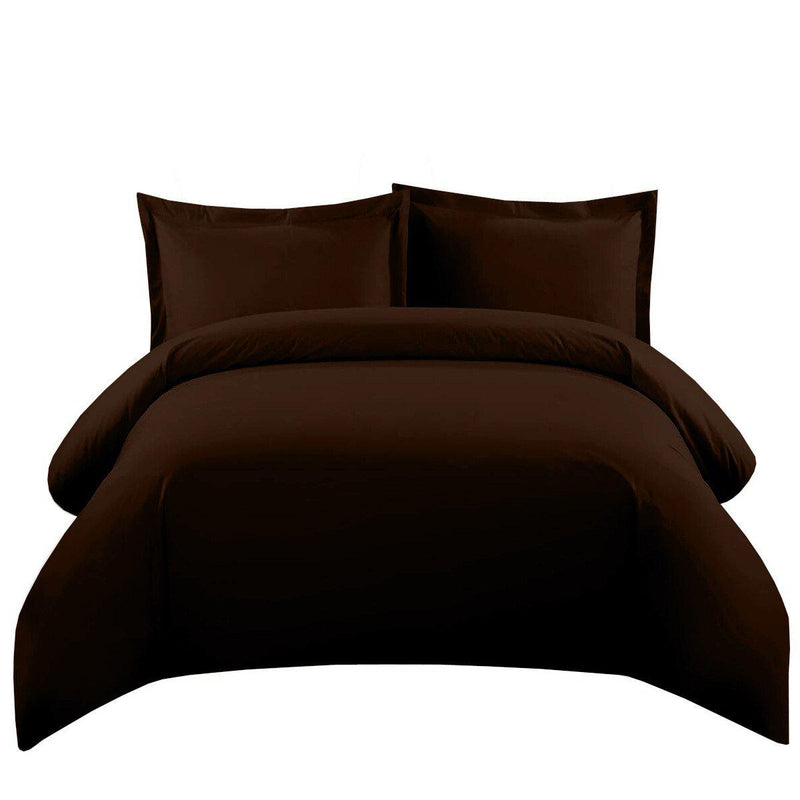 Duvet Cover Set 550 Thread Count-Royal Tradition-Twin/Twin XL-Chocolate-Egyptian Linens