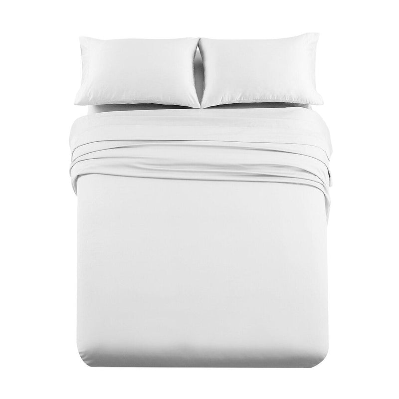 Luxury & Heavy 1000 Thread Count Solid Sheet Set-Royal Tradition-Queen-White-Egyptian Linens