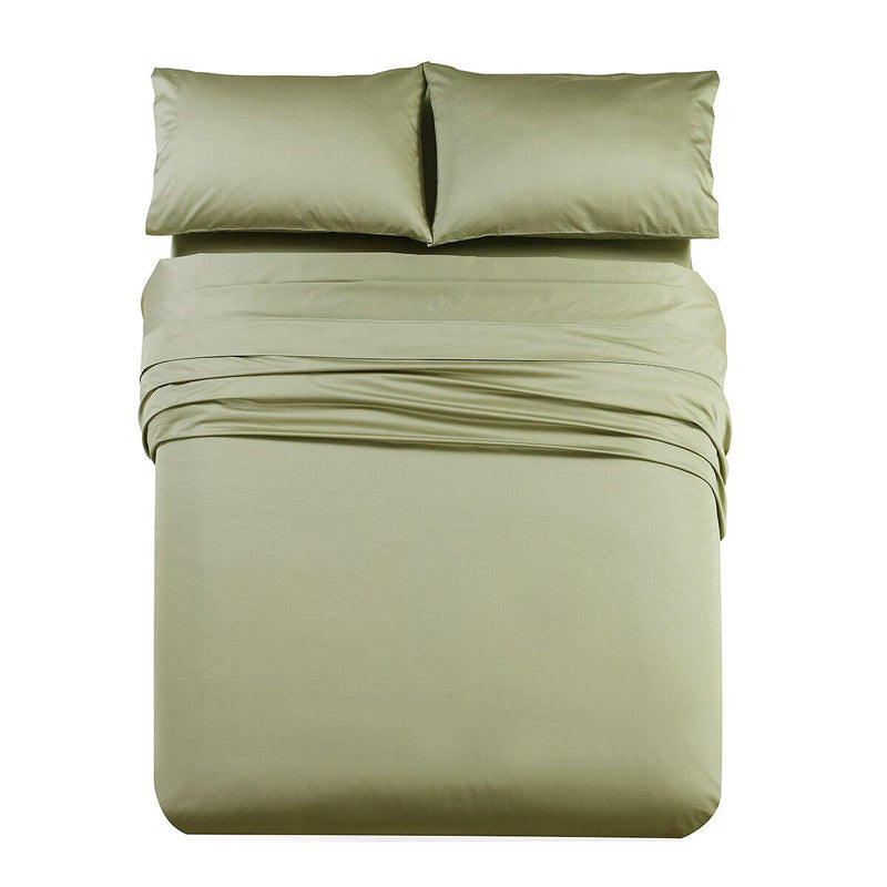 Luxury & Heavy 1000 Thread Count Solid Sheet Set-Royal Tradition-Queen-Sage-Egyptian Linens