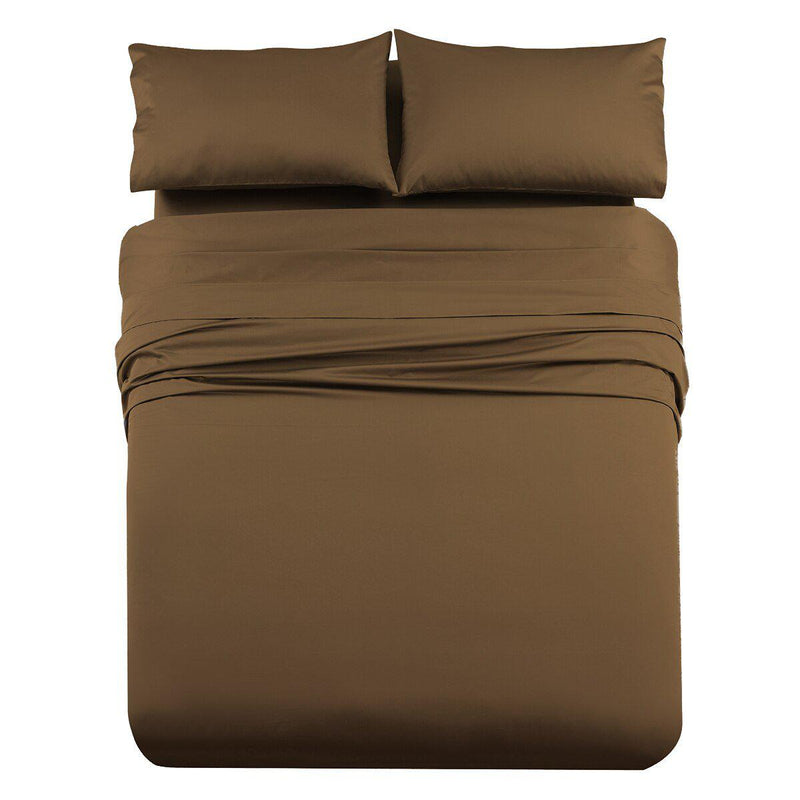 Luxury & Heavy 1000 Thread Count Solid Sheet Set-Royal Tradition-Queen-Taupe-Egyptian Linens