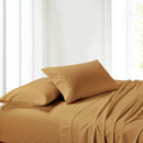 Sheet Set - Striped 300 Thread Count-Royal Tradition-Twin-Bronze-Egyptian Linens