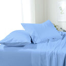 Split Top (Flex) King Sheets Microfiber Sheet Set-Royal Tradition-Blue-Egyptian Linens