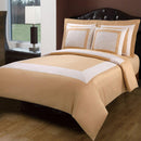 Hotel 100% Cotton 5-PC Duvet Cover Set-Royal Tradition-Twin/Twin XL-Gold/Ivory-Egyptian Linens