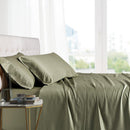 Olympic Queen Bed Sheet Set - 100% Bamboo Viscose-Royal Tradition-Sage-Egyptian Linens