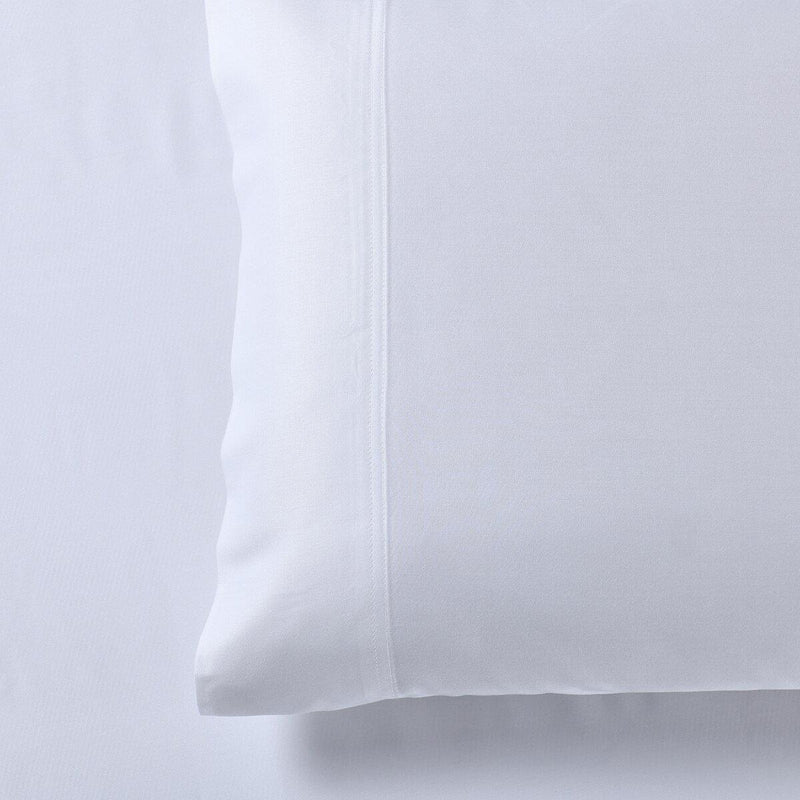 100% Bamboo Viscose Pillowcases (Pair)-Royal Tradition-Standard Pillowcases Pair-White-Egyptian Linens