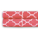 Meridian Percale Pillowcase Set (Pair)-Royal Tradition-Standard Pillowcases Pair-Coral & White-Egyptian Linens