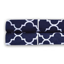 Meridian Percale Pillowcase Set (Pair)-Royal Tradition-King Pillowcases Pair-Navy & White-Egyptian Linens