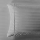 Damask Stripe 600 Thread Count Pillowcases (Pair)-Royal Tradition-King Pillowcases Pair-Gray-Egyptian Linens