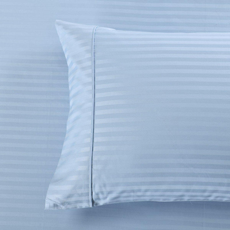 Easy Care 650 Stripe Pillowcases (Pair)-Royal Tradition-Standard Pillowcases Pair-Blue-Egyptian Linens