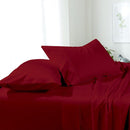 Soft & Wrinkle-Free Split Adjustable King Sheets 100% Easy Care Microfiber-Royal Tradition-Burgundy-Egyptian Linens