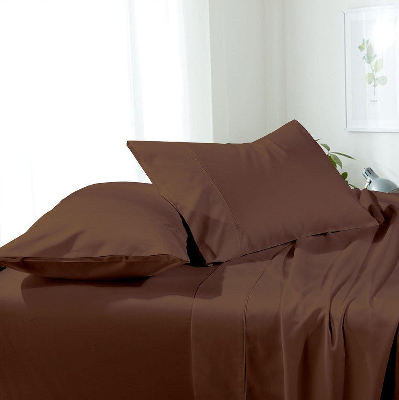 Soft & Wrinkle-Free Split Adjustable King Sheets 100% Easy Care Microfiber-Royal Tradition-Chocolate-Egyptian Linens