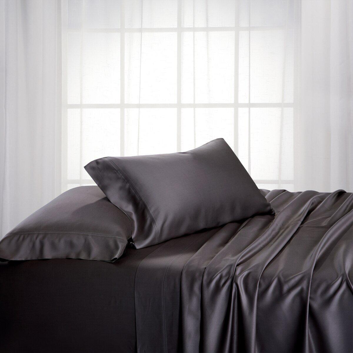 Won't Pop Off Bamboo Blend Fitted Sheet – King Size, Deep Pocket, Cooling