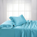 Adjustable Split King Sheets - Cooling Bamboo Viscose 600 Thread Count-Abripedic-Aqua-Egyptian Linens