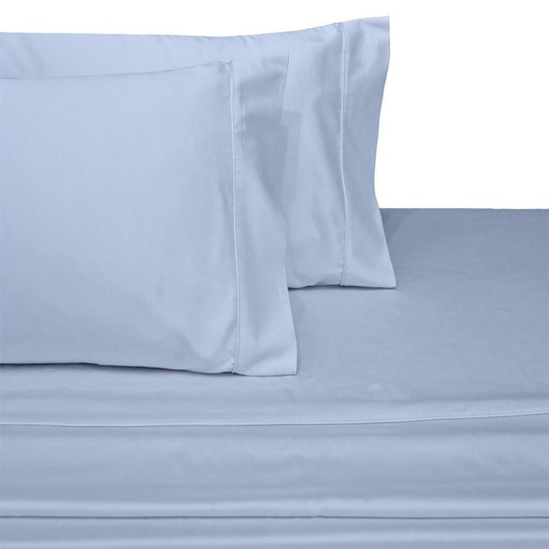 Split Top King Sheets 300 Thread Count 100% Cotton (Half Split Fitted)-Royal Tradition-Blue-Egyptian Linens