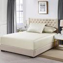 Flex Top California King Fitted Sheet Only- Solid 608 Thread Count-Royal Tradition-Ivory-Egyptian Linens