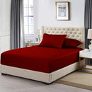 Top Split Flex King Fitted Sheet Only - Solid 608 Thread Count-Royal Tradition-Burgundy-Egyptian Linens