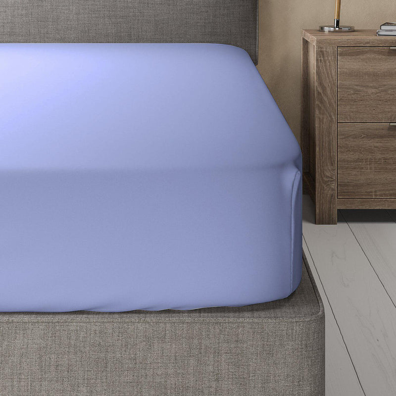 Flex King Fitted Sheet Only - Bamboo Cotton (Hybrid)-Royal Tradition-Periwinkle-Egyptian Linens