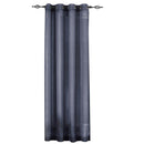 Abri Grommet Crushed Sheer Window Treatment (Single)-Royal Tradition-50 x 96" Panel-Navy-Egyptian Linens