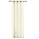 Abri Grommet Crushed Sheer Window Treatment (Single)-Royal Tradition-50 x 120" Panel-Ivory-Egyptian Linens