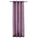 Abri Grommet Crushed Sheer Window Treatment (Single)-Royal Tradition-50 x 120" Panel-Eggplant-Egyptian Linens