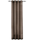 Abri Grommet Crushed Sheer Window Treatment (Single)-Royal Tradition-50 x 63" Panel-Chocolate-Egyptian Linens