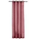 Abri Grommet Crushed Sheer Window Treatment (Single)-Royal Tradition-50 x 84" Panel-Burgundy-Egyptian Linens