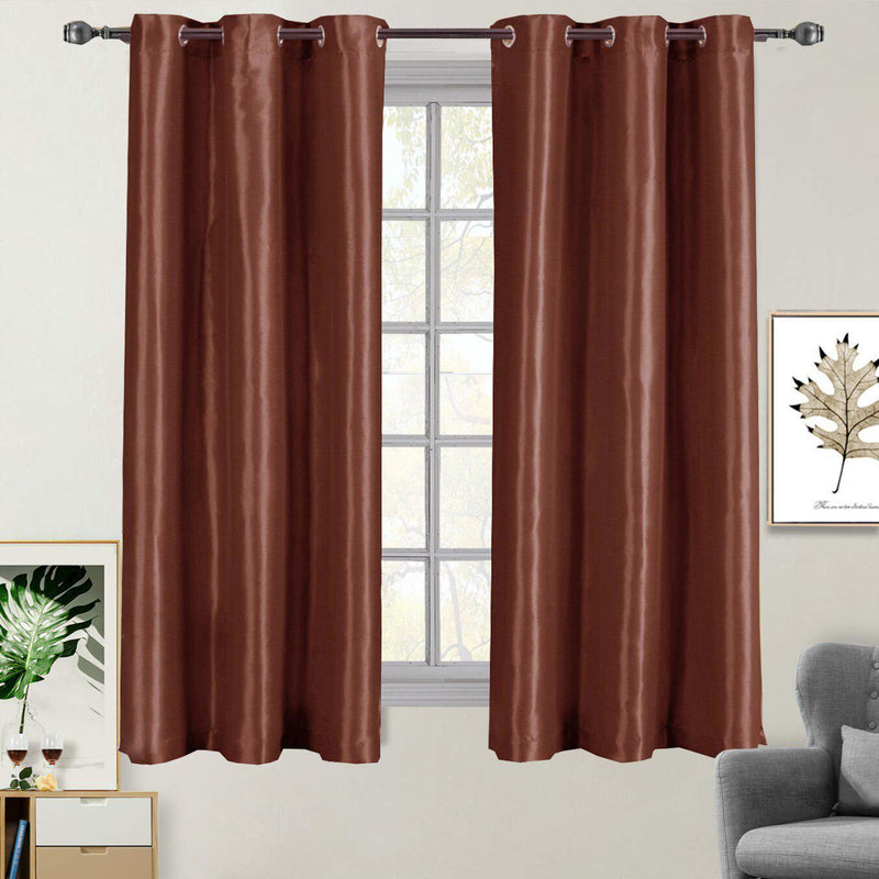 Soho Thermal Blackout Grommet Top Curtain Panels (Single)-Royal Tradition-42 x 63" Panel-Rust-Egyptian Linens