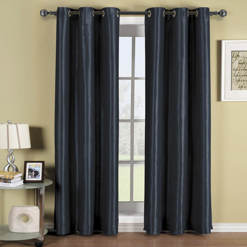 Soho Thermal Blackout Grommet Top Curtain Panels (Single)-Royal Tradition-42 x 84" Panel-Navy-Egyptian Linens