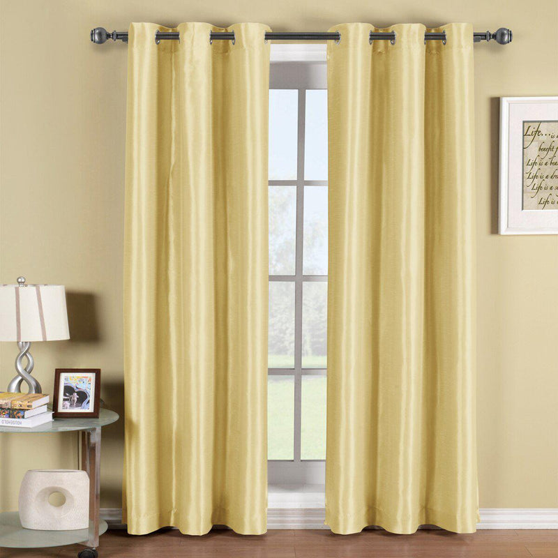 Soho Thermal Blackout Grommet Top Curtain Panels (Single)-Royal Tradition-42 x 84" Panel-Ivory-Egyptian Linens