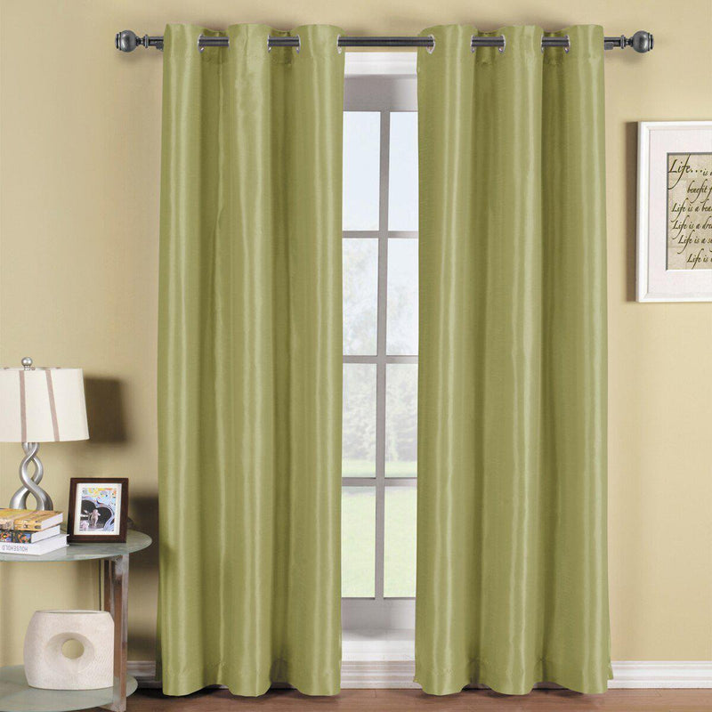 Soho Thermal Blackout Grommet Top Curtain Panels (Single)-Royal Tradition-42 x 84" Panel-Green-Egyptian Linens