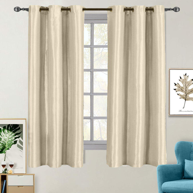 Soho Thermal Blackout Grommet Top Curtain Panels (Single)-Royal Tradition-42 x 63" Panel-Beige-Egyptian Linens