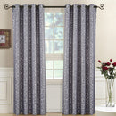 Pair (Set of 2) Top Grommet Window Curtain Panels Abstract Jacquard Tuscany, 104 Inches Total Width.-Royal Tradition-104 x 63" Pair-Gray-Egyptian Linens