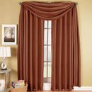 Soho Faux Silk Rod Pocket Window Treatment Scarf or Panel (Single)-Royal Tradition-42 x 84" Panel-Rust-Egyptian Linens