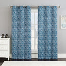 Lenox Thermal Room-Darkening Grommet Top Curtain Panels (Set of 2)-Royal Hotel Bedding-76 x 84" Pair-Teal-Egyptian Linens