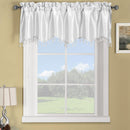 Soho Faux Silk Rod Pocket Curtain Panels- Matching Valance (Single)-Royal Tradition-70 x 17" Valance-White-Egyptian Linens
